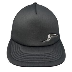District Snapback Trucker Hat Black One Size Adjustable Embroidered Mesh Back